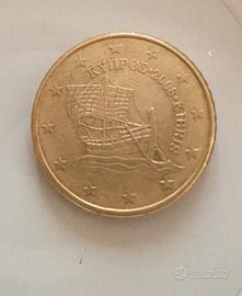 Moneta rara 0,50 euro Cipro nave Kyrenia - usata