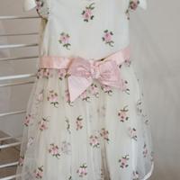 abito ricamato Monnalisa con coprispalle