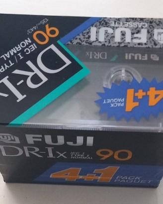 FUJI DR-Ix 90 nastro audiocassetta 5 pezzi NUOVI