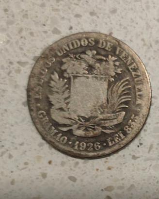 Moneta Venezuela 2 Bolivares del 1926 