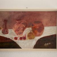 Dipinto Olio si tela natura morta
