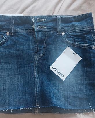 gonna pantaloncino a jeans nuovo