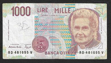 Italia - banconota circolata da 1000 Lire "D"