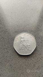 Regno Unito 50 Pence Nuovi 1970 Elisabetta II Brit