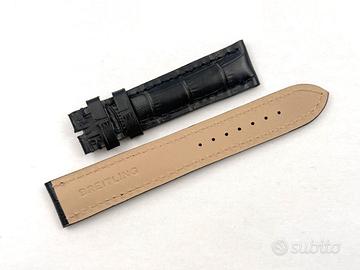 Cinturino Breitling Chronomat Pelle Blu 20/18mm