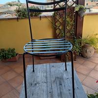 12 sedie da giardino in ferro battuto