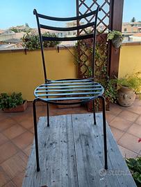 12 sedie da giardino in ferro battuto