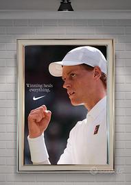 quadro poster Jannik Sinner  tennis
