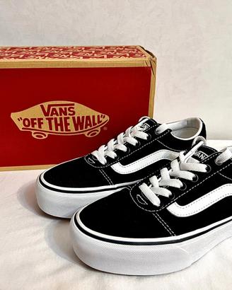 Vans Ward Platform Black White 36 nuove cn scatola