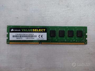 RAM DDR3 Corsair 8GB 1333MHz CL9 -CMV8GX3M1A1333C9