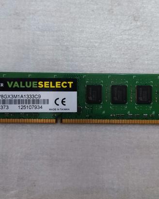 RAM DDR3 Corsair 8GB 1333MHz CL9 -CMV8GX3M1A1333C9