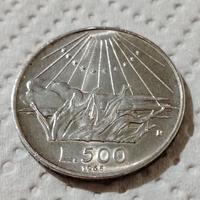 MONETA VINTAGE 500 LIRE ARGENTO DANTE
