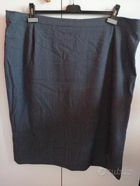 Gonna tubino tg 58-49F grigio spacco Viscosa Foder