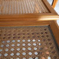 Tris tavolini vintage paglia di Vienna