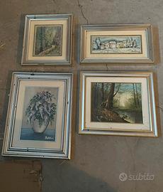 Quadri con cornice argento