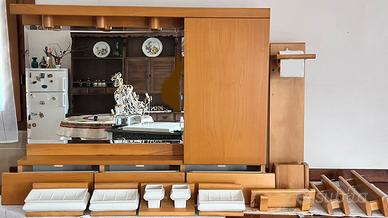 Mobile da bagno in legno massello+accessori