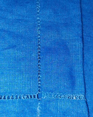 tovaglia in puro lino colore blu 
