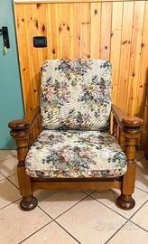 Poltrona rustica in pino massello