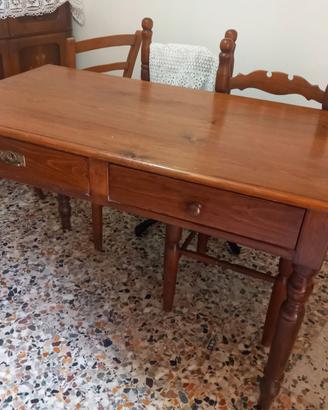 tavolo in legno lavorazione artigianale 