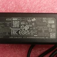 Alimentatore originale HP 45W per notebook pin blu