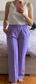 Pantaloni donna lilla/ glicine tg. S/ 40