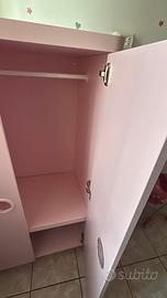 armadio per bambini rosa,