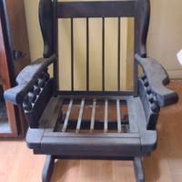 Poltrona / sedia a dondolo stile "america"