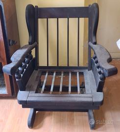 Poltrona / sedia a dondolo stile "america"