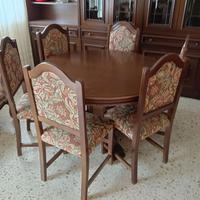 Soggiorno, Tavolo, 6 sedie, divano, 2 poltroncine