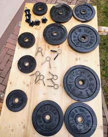 pesi per bilanciere foro mm 25