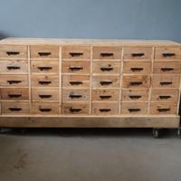 CASSETTIERA ANTICA MOBILE FARMACIA SCHEDARIO