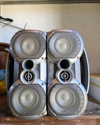 Coppia di subwoofer JVC testati, modello Twin SP-H