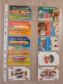Set 10 Schede Telefoniche Vintage: Serie Complete
