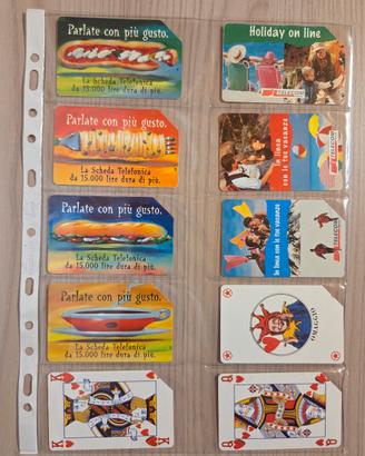 Set 10 Schede Telefoniche Vintage: Serie Complete