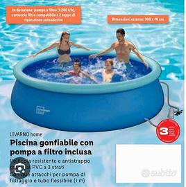 Piscina con bordo gonfiabile 