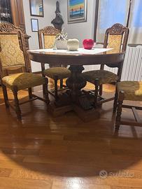 Tavolo legno masselo e 6 sedie