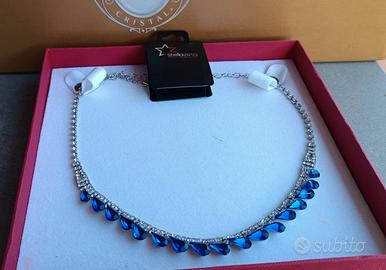 Nuovo girocollo Stellazeta color argento e strass