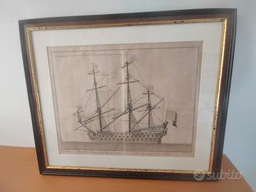 Stampa con cornice Marine,  vaisseau.. Diderot.