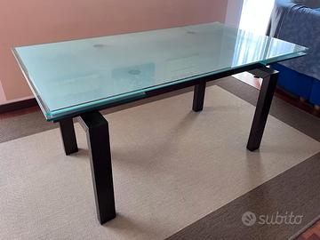 Tavolo allungabile in cristallo Calligaris