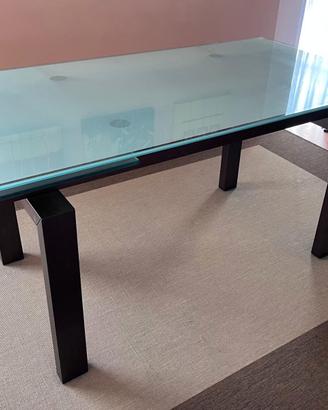 Tavolo allungabile in cristallo Calligaris
