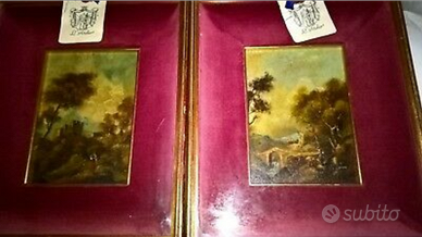 2 dipinti su lamina rame