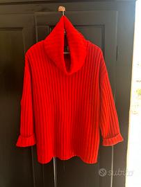 H&M maglione misto rosso size L collo sciallato