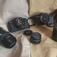 Macchine fotografiche ed obiettivi, lotto.