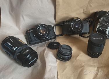 Macchine fotografiche ed obiettivi, lotto.