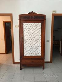 Armadio Liberty vintage, un'anta, dispensa, piatti