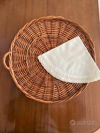 Vassoio torte in vimini