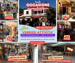 Bar ristorante self service tabacchi sala gioch