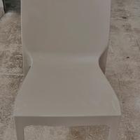 4 sedie in polipropilene impilabili tortora