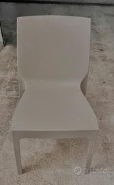 4 sedie in polipropilene impilabili tortora