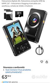 Macchina fotografica 4k